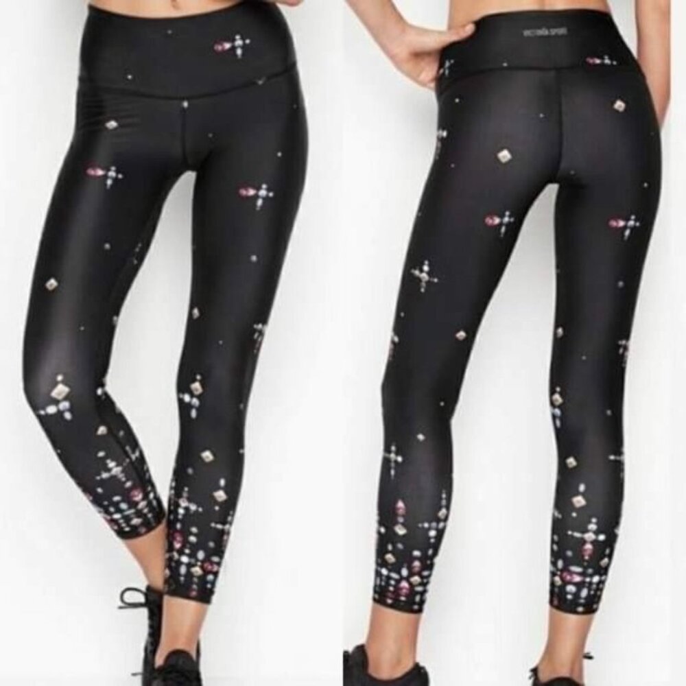 Victoria’s Secret Sport | Gem Jewel Printed Leggings | Size Small